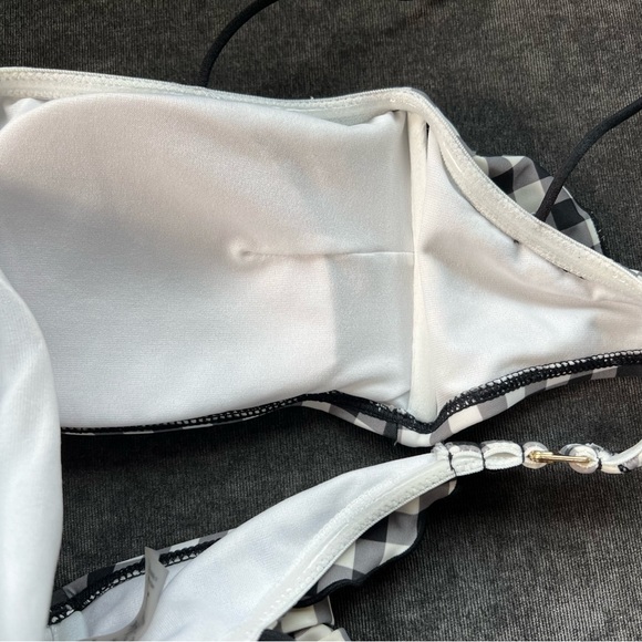 Wallflower Black and White Checkered Bikini Size M/L - Picture 4 of 7